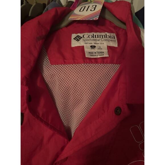 Vintage Columbia Sportswear Red Windbreaker Jacket MM3000 Men’s L 90s Logo - Picture 5 of 10